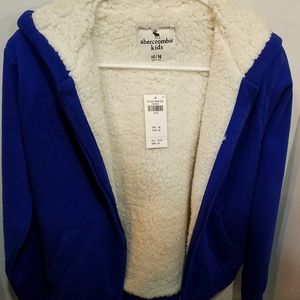 NWT Abercrombie & Fitch Sherpa Zippered Hoodie